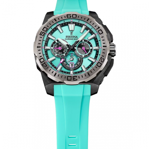 Festina Chronograph F20726-2 Chrono Bike 2025 Silikonband türkis 20ATM