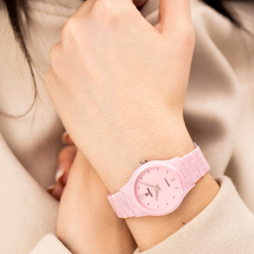 Festina Damen Armbanduhr F20751-2 Keramik Rosa, 30,5mm