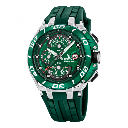 Festina Chronograph F20755-2 Dunkelgrün Chrono Bike 2026 Silikonband 20ATM