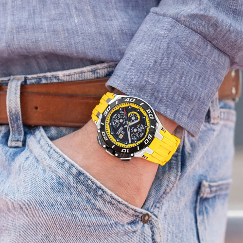 Festina Chronograph F20755-5 Gelb Chrono Bike 2026 Silikonband 20ATM