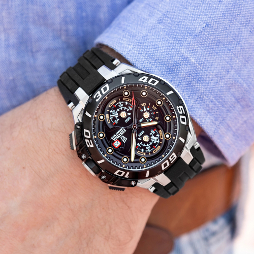 Preview: Festina Chronograph F20755-8 Schwarz Chrono Bike 2026 Kautschukband 20ATM