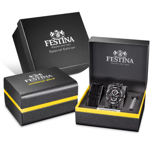 Festina F20756-1 Uhr Chrono Bike 2026 Spezial Edition Schwarz mit Ersatzband