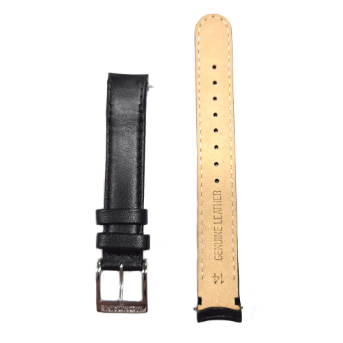 Mondaine Ersatzband Lederband Wechselband, Stegbreite 12mm schwarz, A629.30341.11SBB