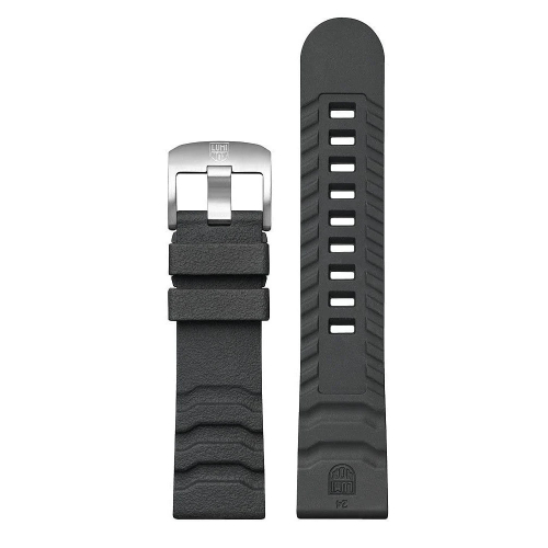 Ersatzband Wechselband Luminox 24mm schwarzes Kautschuk Uhren-Armband