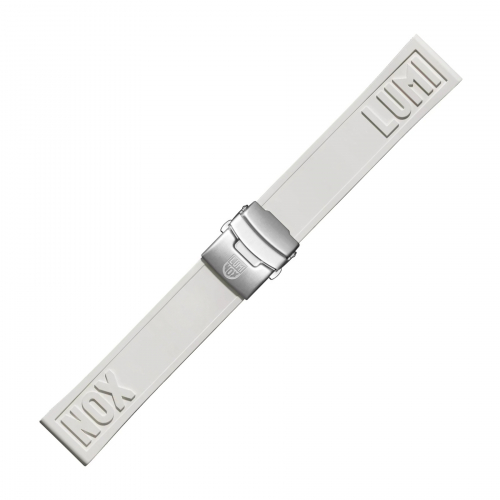 Ersatzband Wechselband Luminox 24mm Kautschuk weiß XS - XL Länge