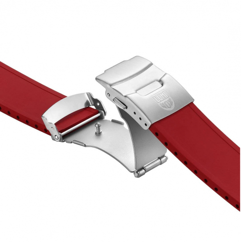 Ersatzband Wechselband Luminox 24mm Kautschuk rot XS - XL Länge
