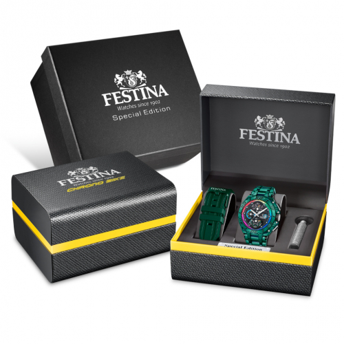 Festina F20760-1 Uhr Chrono Bike 2026 Spezial Edition Grün mit Ersatzband