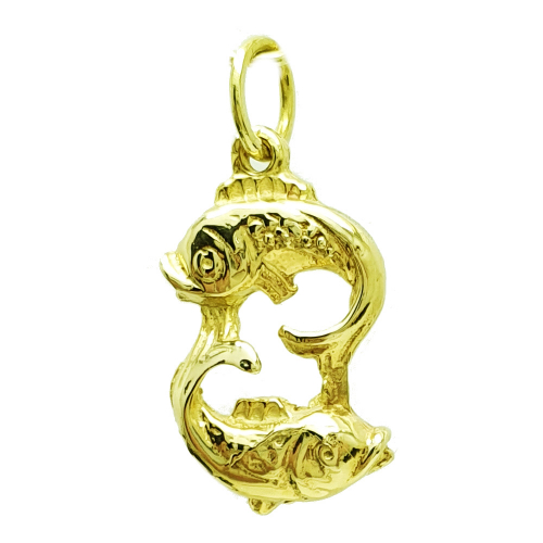 Anhänger 585 Gelbgold Kettenanhänger Sternzeichen Fische