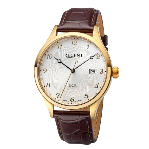 REGENT Herren Armbanduhr Automatik GM-2214 Saphirglas, Datum, 42mm