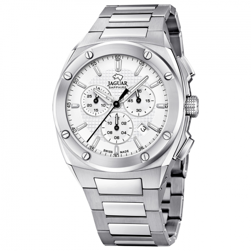 Jaguar Chrono Herren Armbanduhr J805-A Saphirglas Edelstahl, swiss made