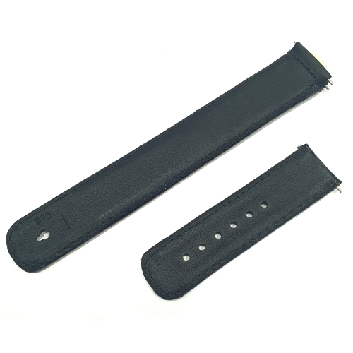JUNGHANS Funkband Leder schwarz Krokonarbung, 20mm, Mega Funk 025/4300, 025/4302, 025/4220