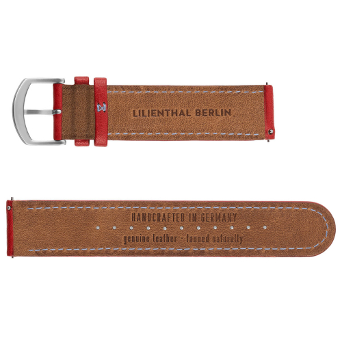 Lilienthal Berlin B005ZA Lederband Rot Stegbreite 20mm