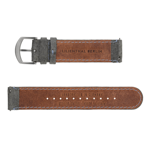 Lilienthal Berlin B009A Lederband grau Stegbreite 20mm