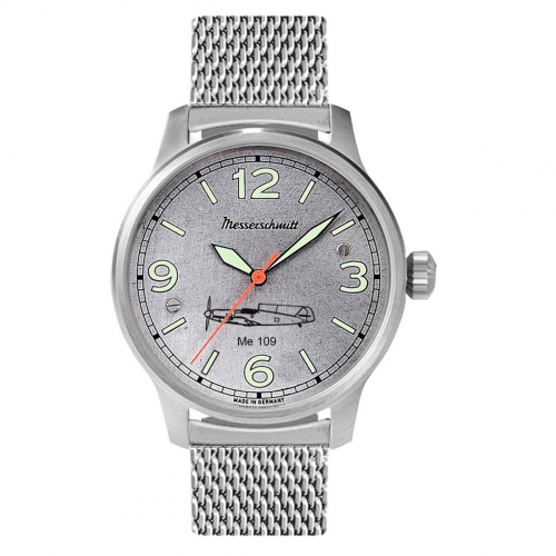 Messerschmitt Herren Armbanduhr ME109-ALU-M Automatik Fliegeruhr ME 109