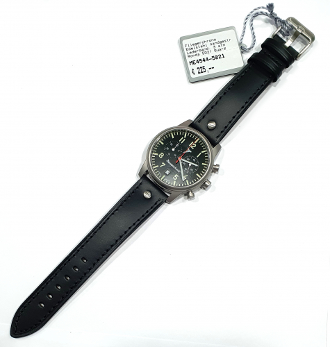 Messerschmitt Herren Armbanduhr ME4544-5021 Chronograph Lederband Fliegeruhr