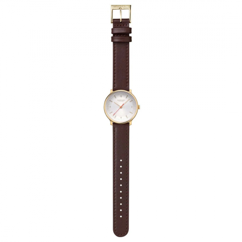 MONDAINE Armbanduhr MLE.33110.LGV Doppio Saphirglas, 33mm, Veganes Traubenleder