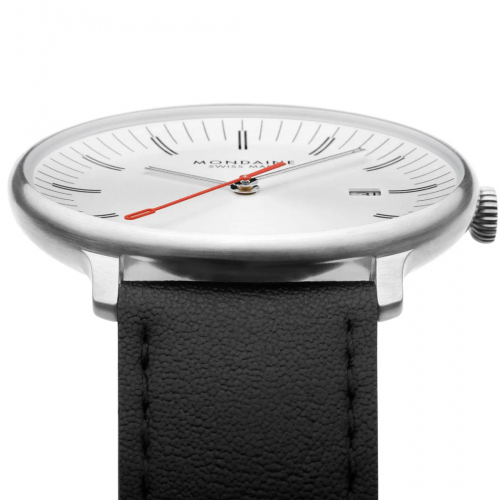 MONDAINE Armbanduhr MLE.41210.LBV Doppio Saphirglas, 41mm, Veganes Traubenleder