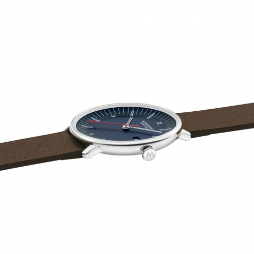 MONDAINE Armbanduhr MLE.41240.LGV Doppio Saphirglas, 41mm, Veganes Traubenleder