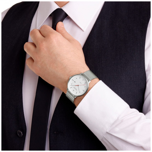 MONDAINE Armbanduhr MLE.41910.SM SOLAR Doppio Saphirglas, 41mm, Milanaise