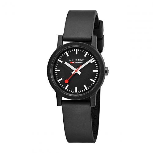 MONDAINE Damen Armbanduhr MS1.32120.RB essence Silikonband schwarz