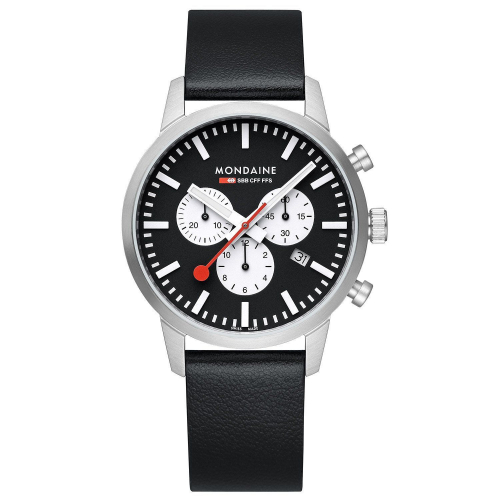 Mondaine Herren Armbanduhr Chrono MSD.41420.LBV Saphirglas 41mm