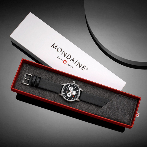 Mondaine Herren Armbanduhr Chrono MSD.41420.LBV Saphirglas 41mm