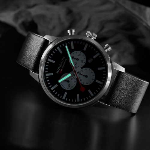 Mondaine Herren Armbanduhr Chrono MSD.41420.LBV Saphirglas 41mm