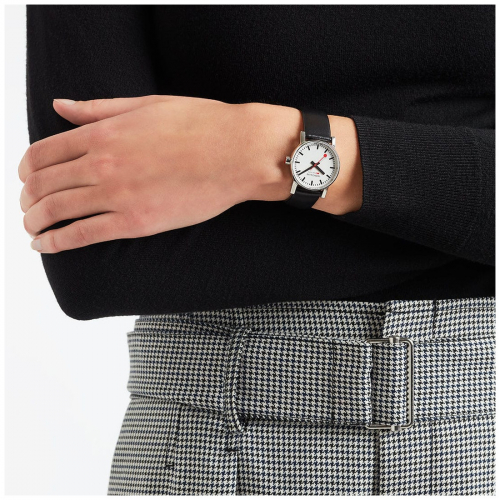 MONDAINE MSE.30110.LBV Damen Armbanduhr Evo2 30mm, Veganes Traubenleder