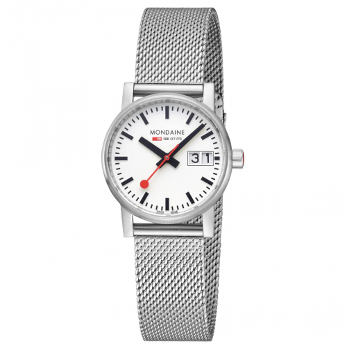 MONDAINE Damen Armbanduhr MSE.30210.SM 30mm Official Swiss Railways evo2 Big Date