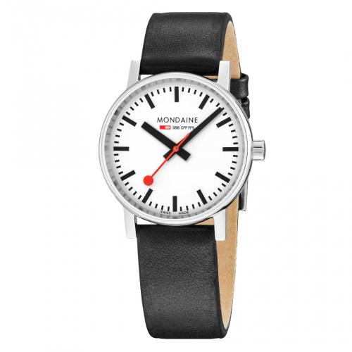 MONDAINE Armbanduhr MSE.35110.LBV 35mm Saphirglas veganes Traubenleder