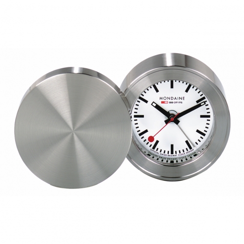 Mondaine MSM.64410 Official Swiss Railways Travel Alarm, Wecker, 50mm, Tisch-Uhr
