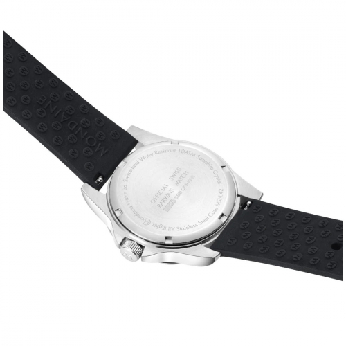 MONDAINE Numeri MSN.4211B.RB, 42mm, Saphirglas, BackLight, Silikon