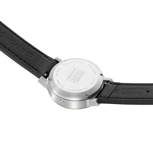 MONDAINE MST.34020.LBV.SET Damenuhr schwarz stop2go Saphirglas, 34mm mit Extraband