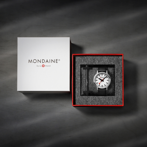 MONDAINE Armbanduhr Edition stop2go BackLight MST.4101B.LBV.1 Saphirglas