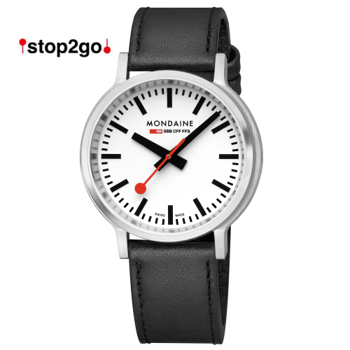 MONDAINE MST.4101B.SJ Herren Armbanduhr stop2go BackLight Saphirglas, 41mm