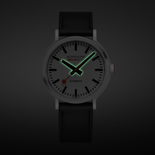 Mondaine Armbanduhr MST.4161B.LB The Original Automatik BackLight, Saphirglas, swiss made