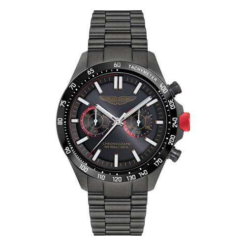 Aston Martin Uhr MTIS1F504 Chrono Schwarz Armbanduhr 44mm Edelstahl