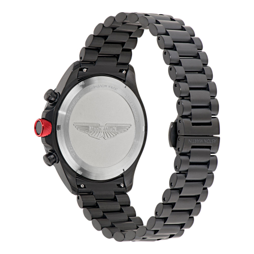 Preview: Aston Martin Uhr MTIS1F504 Chrono Schwarz Armbanduhr 44mm Edelstahl