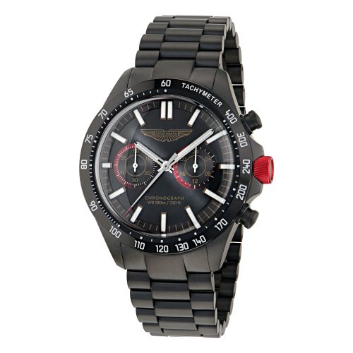 Aston Martin Uhr MTIS1F504 Chrono Schwarz Armbanduhr 44mm Edelstahl