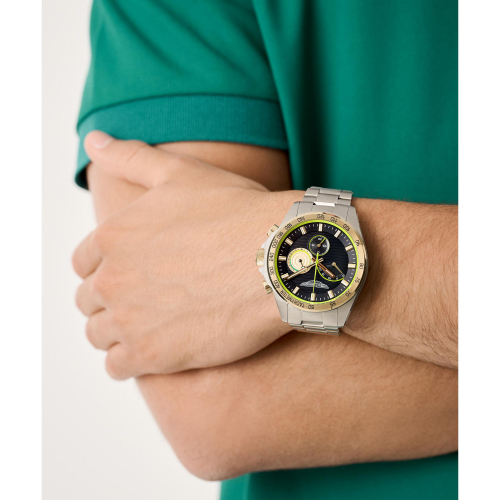 Preview: Aston Martin Uhr MTRH1F505 Chrono AML THRILL Grün Armbanduhr 44mm Edelstahl