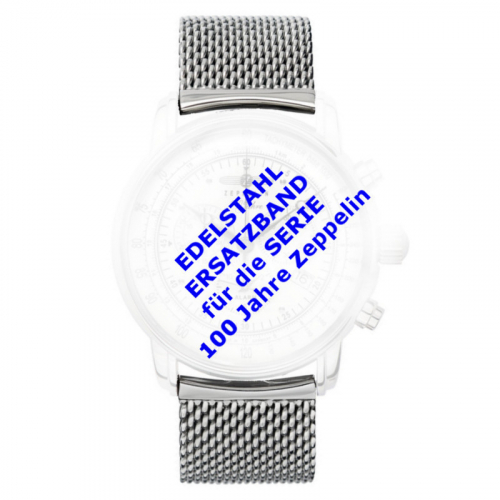 Ersatzband, Edelstahl Milanaise 20 mm breit für Zeppelin-Uhren