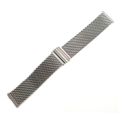 Mondaine Ersatzband Edelstahl Stegbreite 18mm Milanaise matt, Längenverstellbar