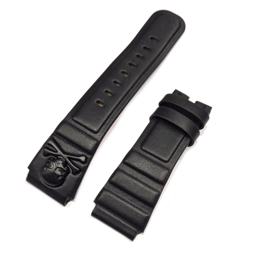 Philipp Plein Ersatzband Leder schwarz The Skull PWAAA - Serie