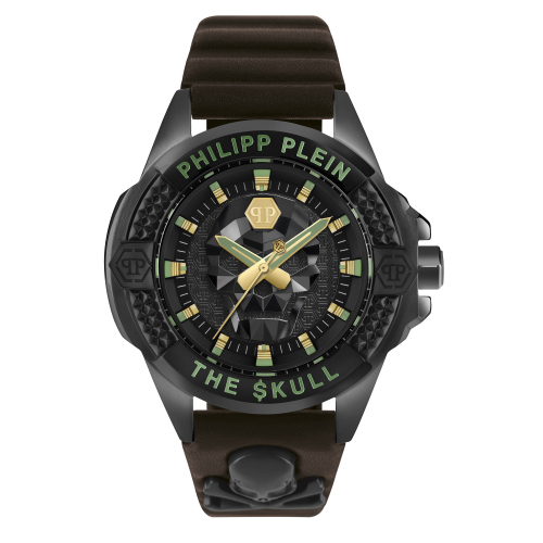Philipp Plein Herren Armbanduhr PWAAA0421 The Skull Lederband