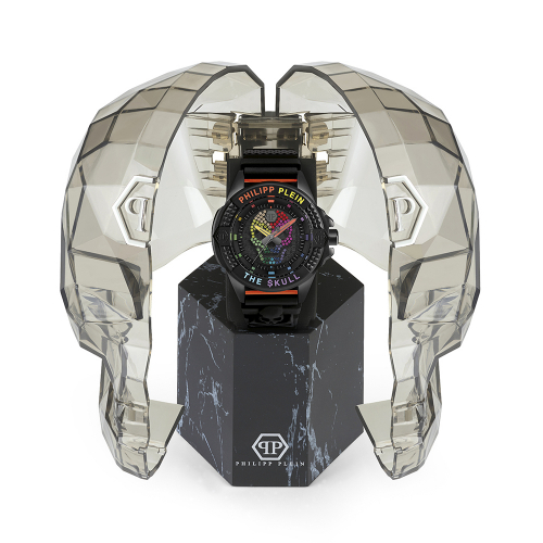 Philipp Plein Unisex-Uhr PWAAA0621 The Skull bunt Silikon-Edelstahl