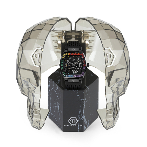 Philipp Plein Rainbow Herren Armbanduhr PWBAA0621 The Skeleton Automatik 44mm schwarz