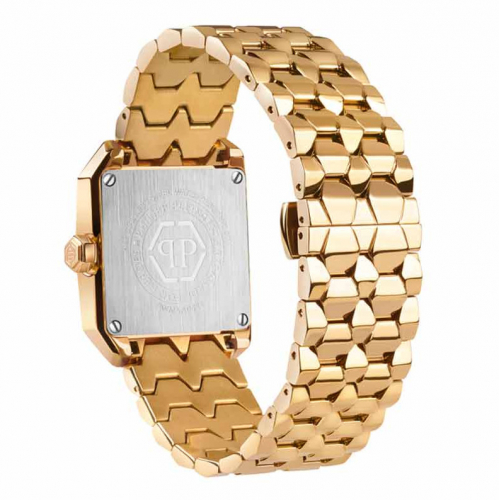 Philipp Plein Damen Armbanduhr PWMAA0522 OFFSHORE SQUARE Goldfarben