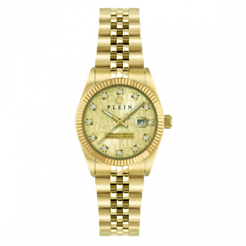 Philipp Plein Damen Armbanduhr PWNFA0525 Date Superlative goldfarben 29mm