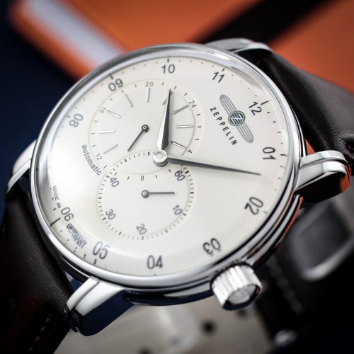 Zeppelin 8662-5 Herrenuhr Automatik mit 24-Stundenanzeige und Lederarmband