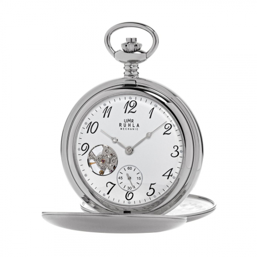 UMR RUHLA 5474-1 Taschenuhr Handaufzug kleine Sekunde mit Kette